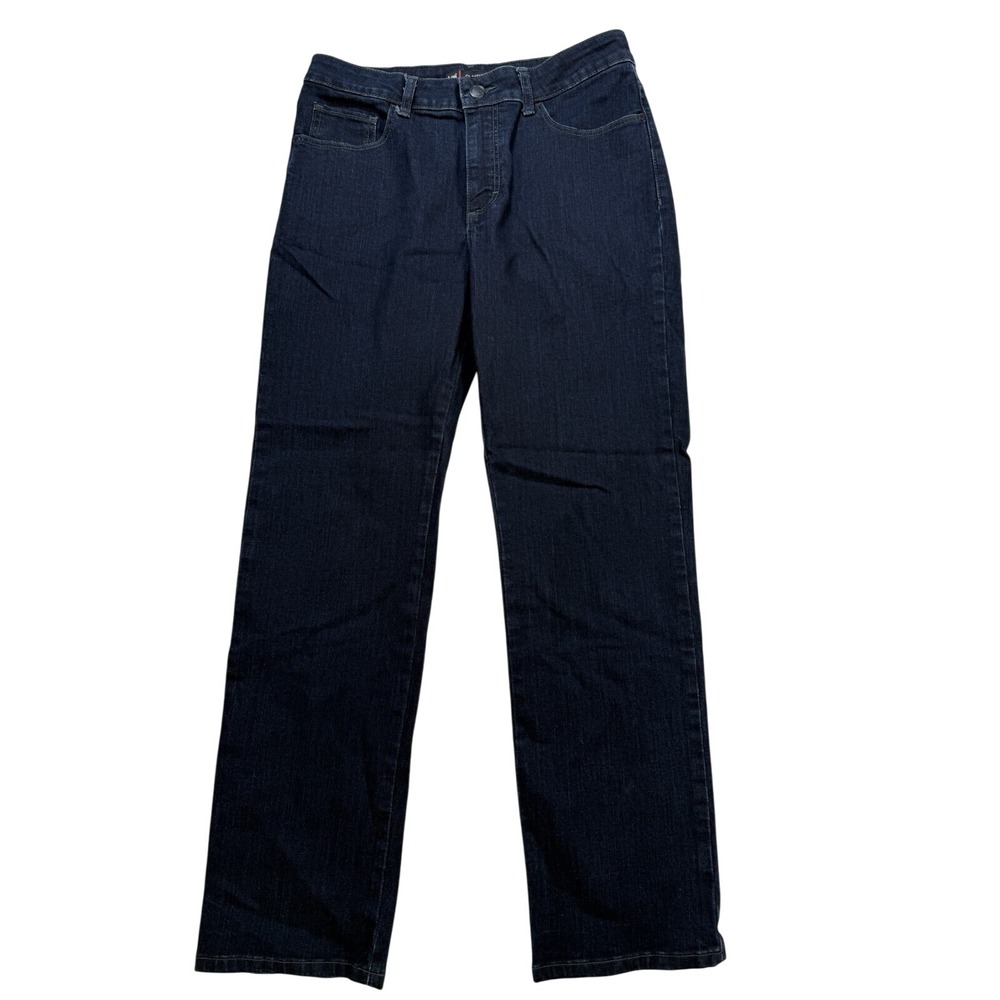 Lee Classic Fit Straight Leg Jeans Dark Indigo High Rise Denim Size 10 Short